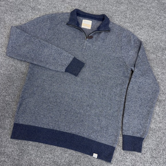 Marine Layer Other - Marine Layer Sweater Mens Small Merino Wool Re-Spun Quarter 1/4 Zip Mock Neck